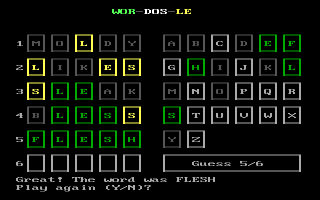 WorDOSle Win Screen
